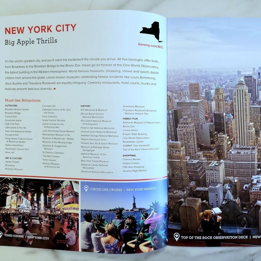 I ❤ New York Travel Guide 2023 Brochure + Love New York City Subway Train map - Picture 4 of 10